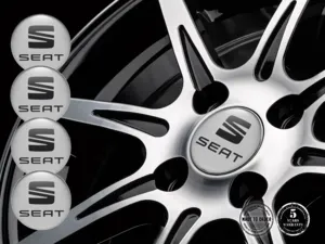 Seat Domed Emblem Design Resin Wheel Logos